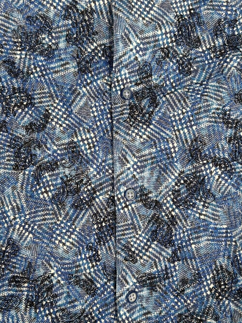 Robert Graham Byzantine Shirt Men's 2XL Blue Abstract Long Sleeve Flip Cuff - Picture 8 of 12